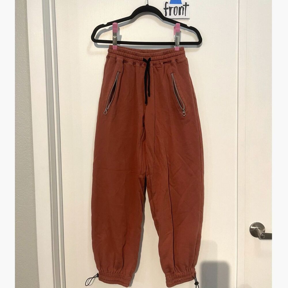 Lit Activewear Brickred Sweatpants w/ Zipper Pockets - Size M